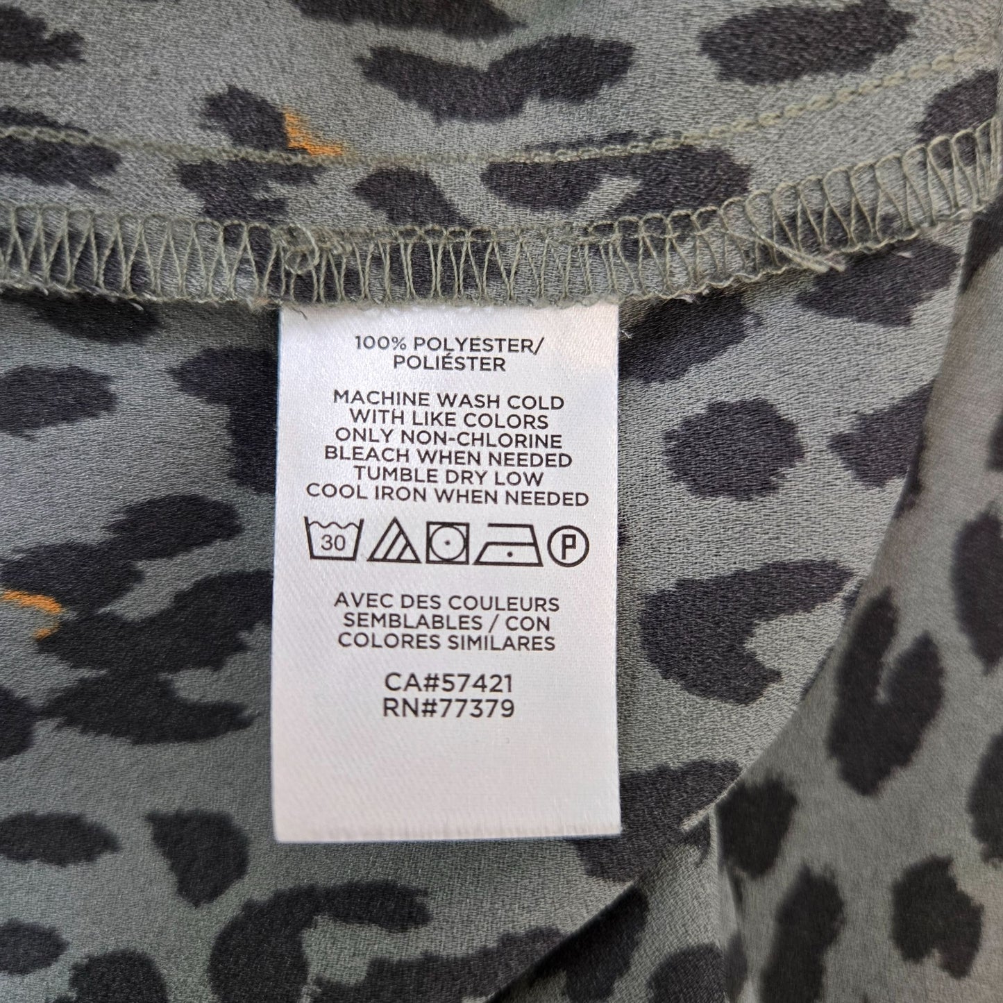 Loft Plus Leopard Print Puff Sleeve Popover Blouse Size 18