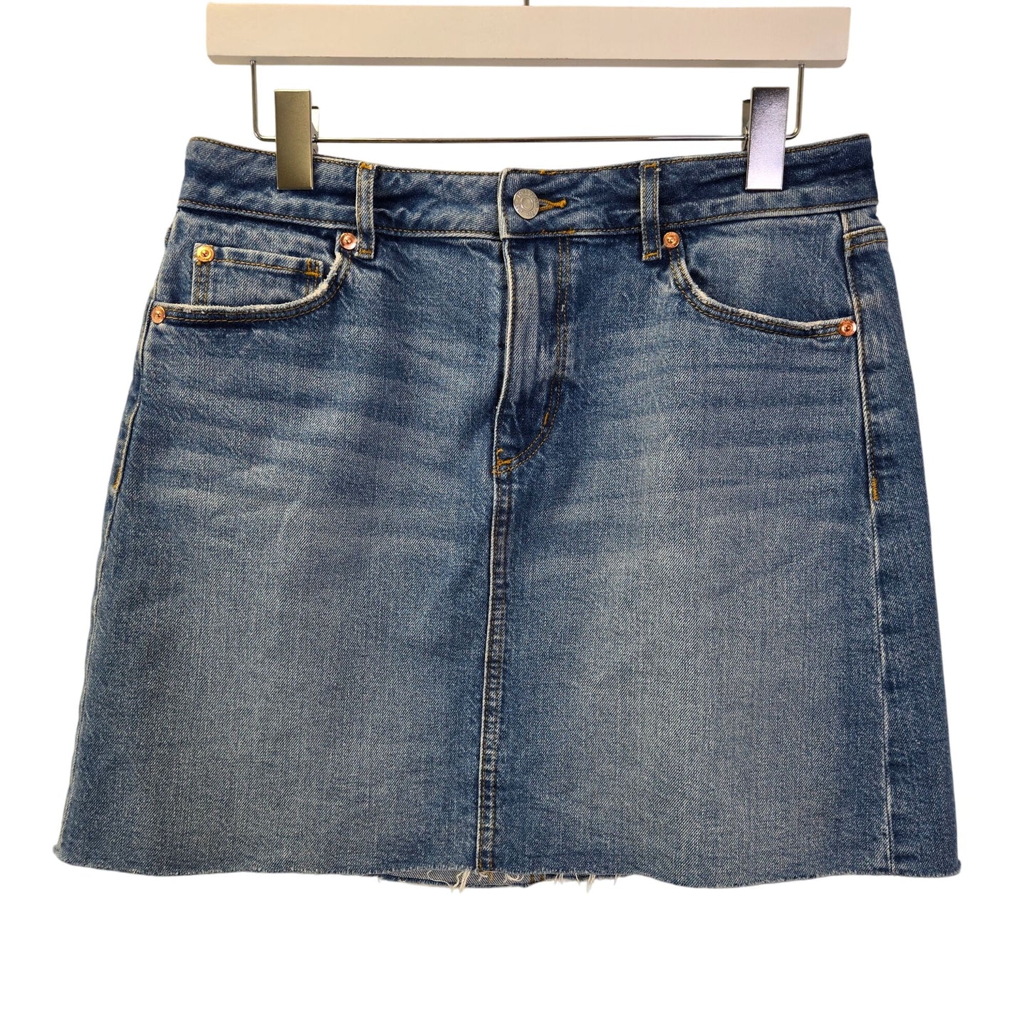 Loft Denim Cut Off Mini Skirt Size 4