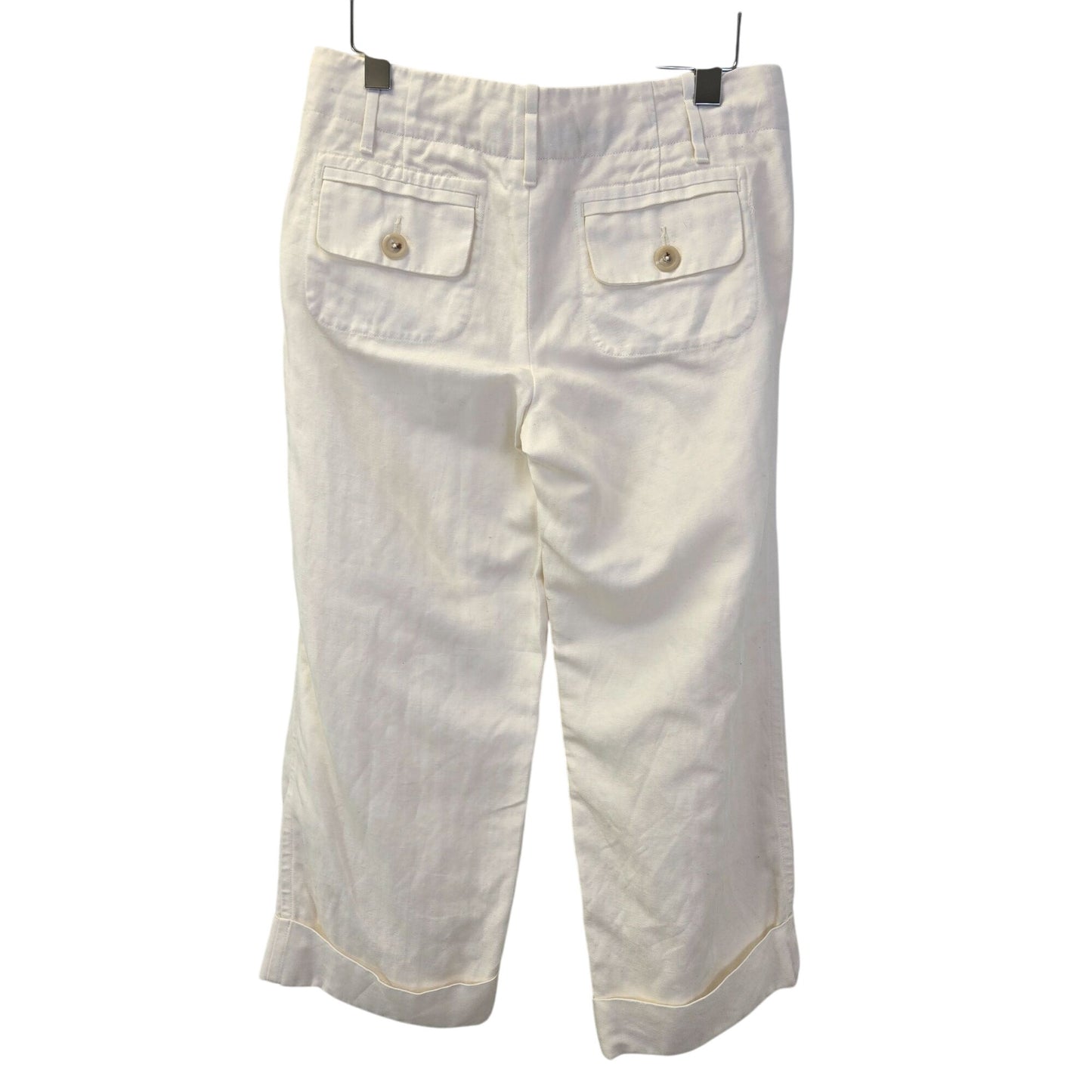 Banana Republic Linen Blend Wide Leg Crop Pants Size 2