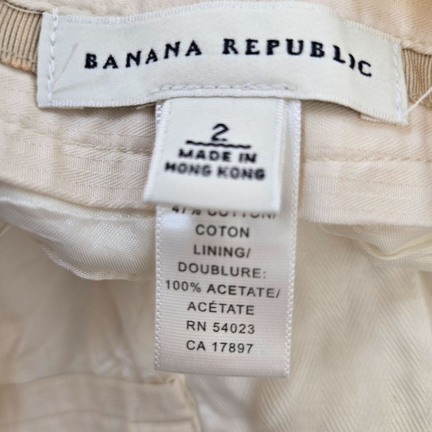 Banana Republic Linen Blend Wide Leg Crop Pants Size 2