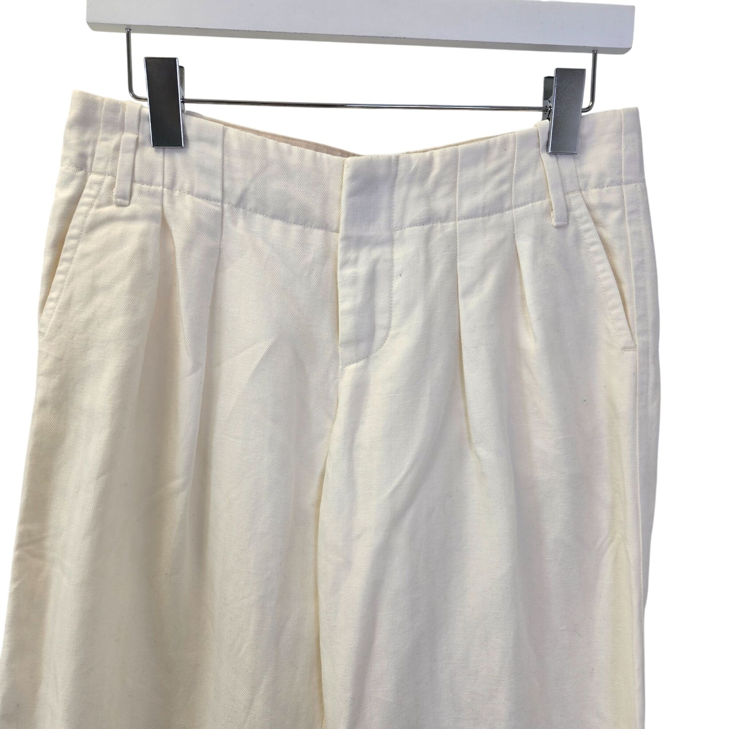 Banana Republic Linen Blend Wide Leg Crop Pants Size 2