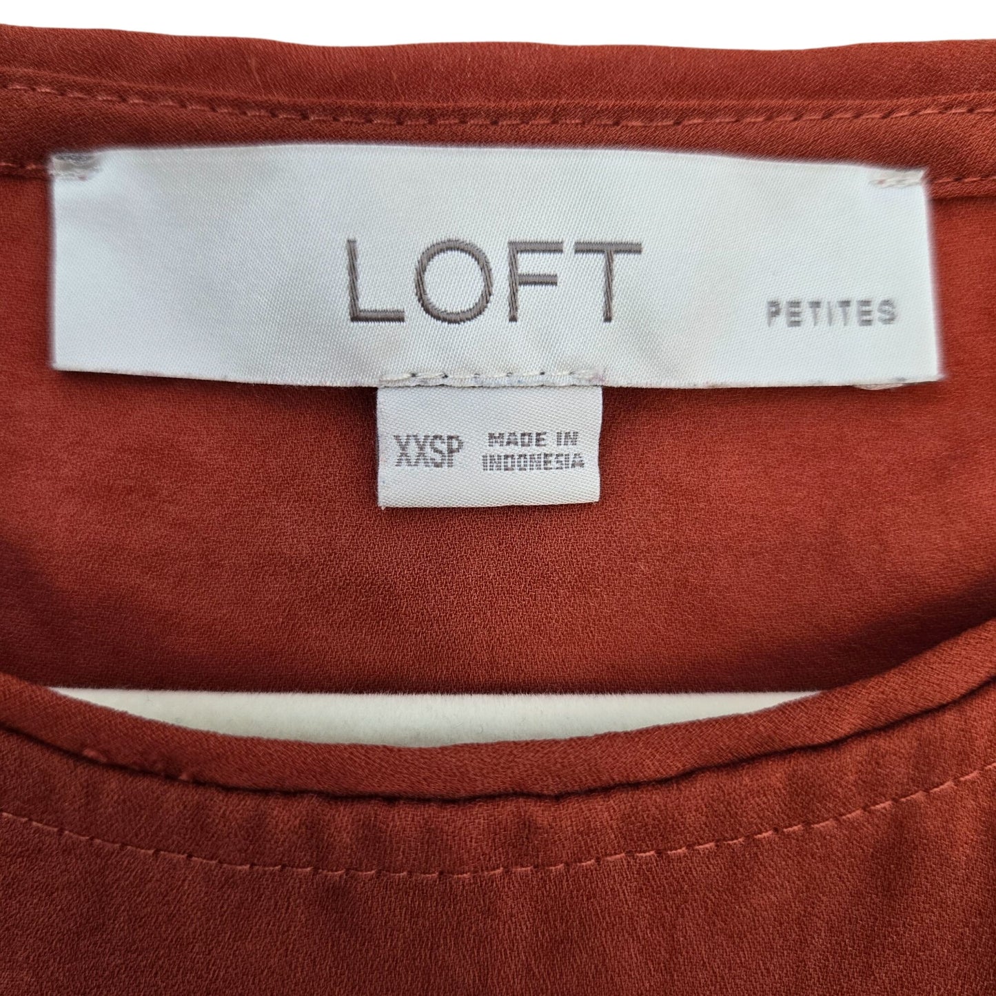 Loft Puff Sleeve Smocked Wrist Blouse Size XXS/XS Petite