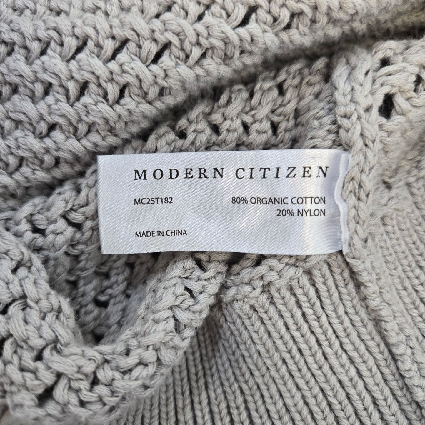 Modern Citizen Archana Relaxed Medium Open Knit U-Neck Sweater Size Medium