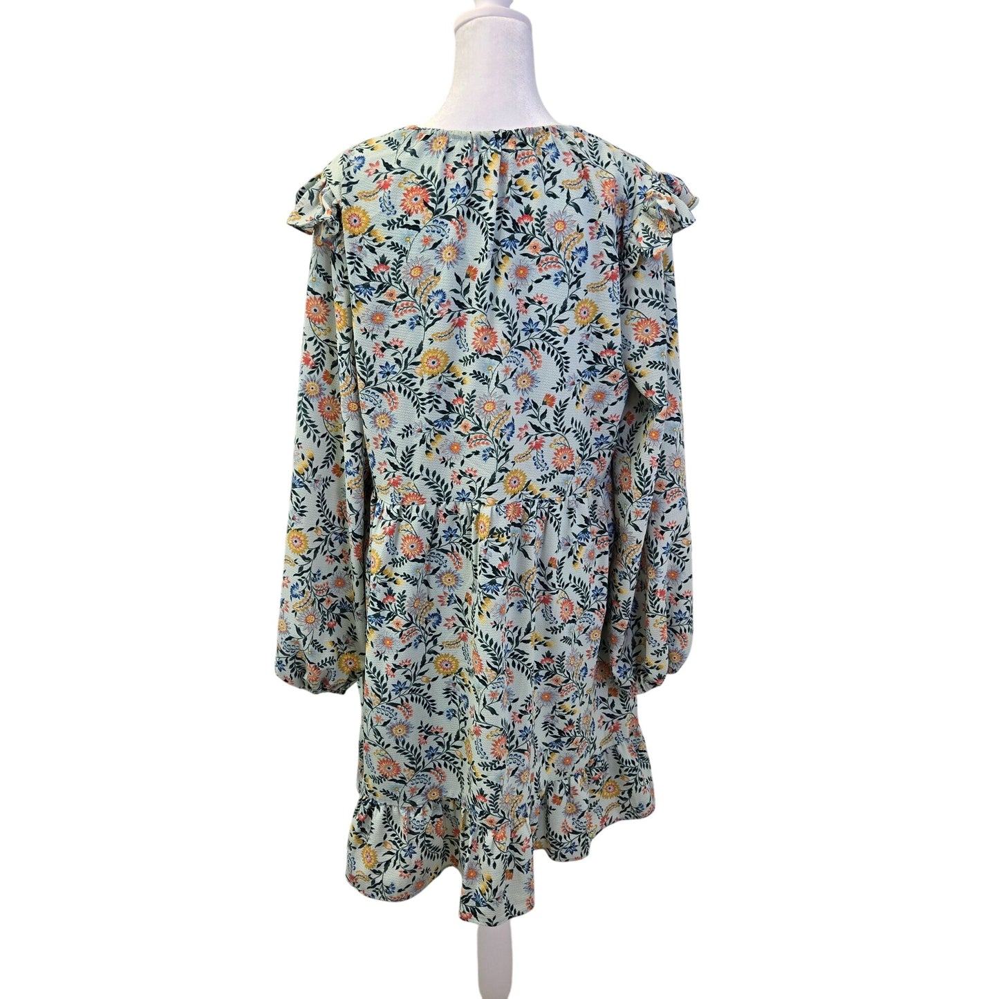 BCBGeneration Floral Tiered Hem Boho Dress Size 8