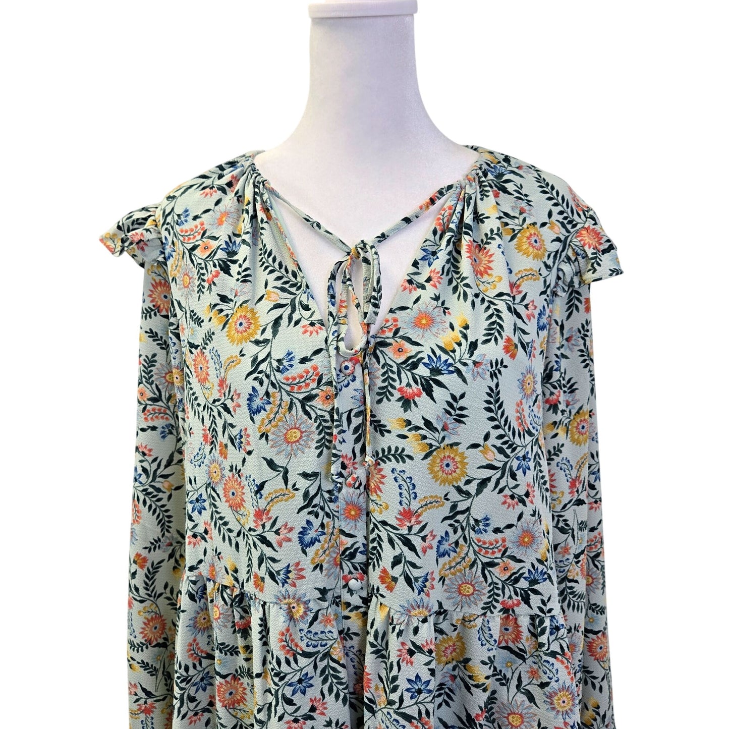 BCBGeneration Floral Tiered Hem Boho Dress Size 8