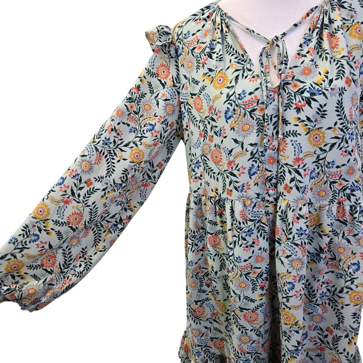 BCBGeneration Floral Tiered Hem Boho Dress Size 8