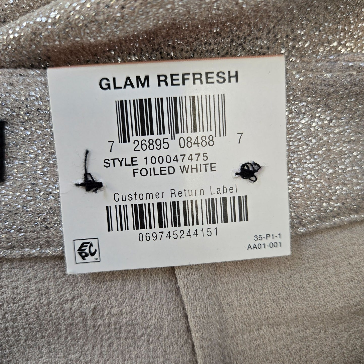 NWT INC International Concepts Glam Refresh Straight Leg Glitter Pants Size 2