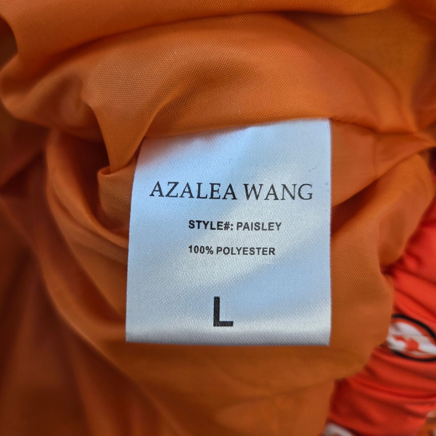 Azalea Wang Paisley Midtown Crop Puffer Jacket Size Large