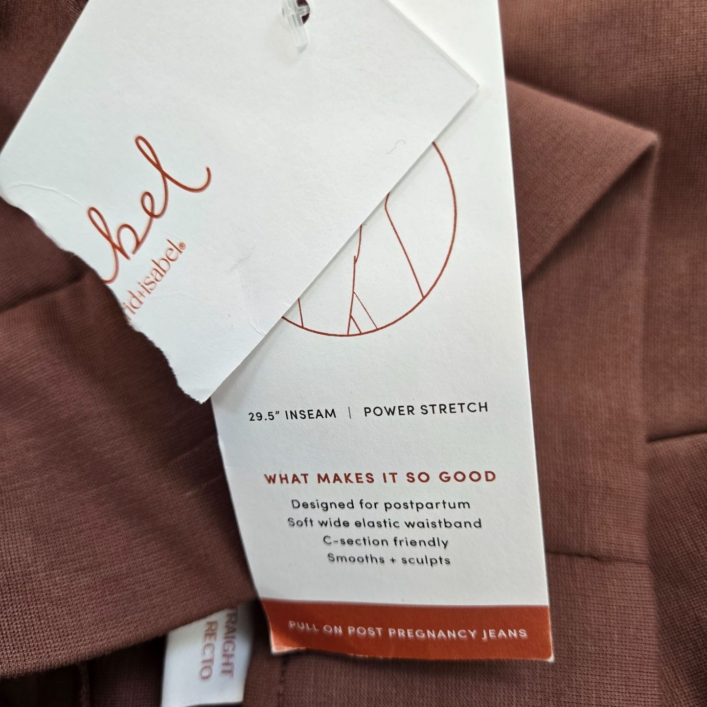 NWT Isabel Maternity Pull On Post Pregnancy Split Hem Pants Size XS