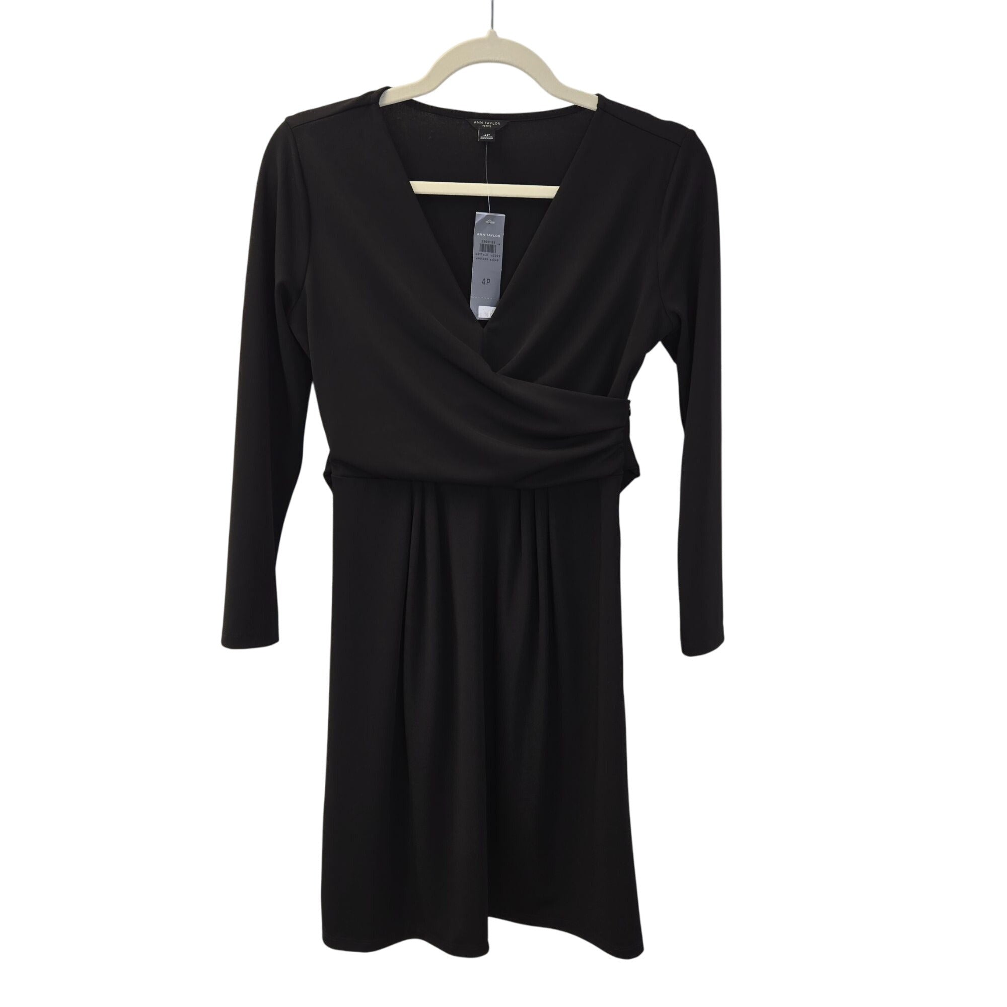 ann taylor black wrap dress NWOT Ann Taylor loft sequin wrap dress