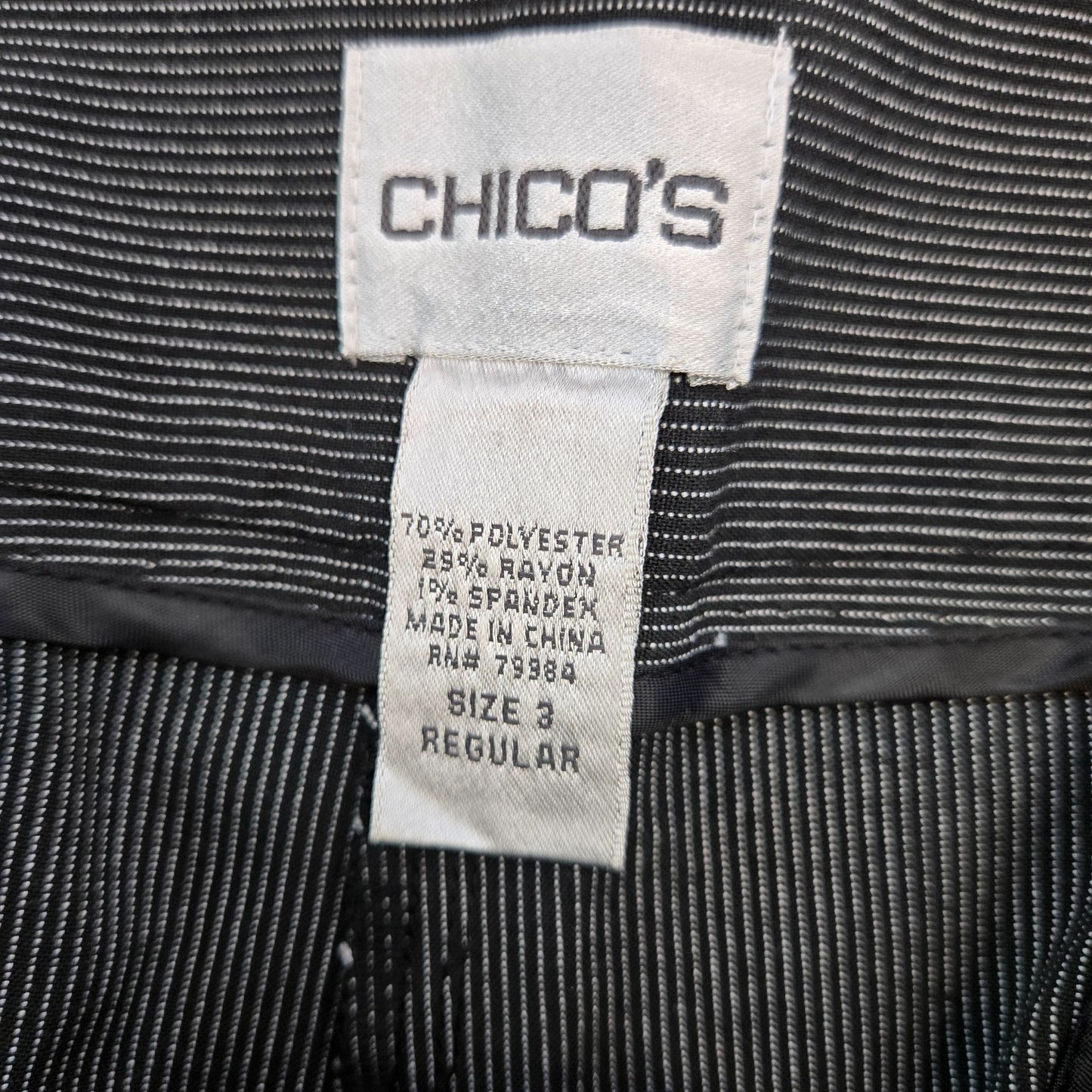 Chico's Wide Leg Pinstripe Trouser Pants Size Chico's 3/XL