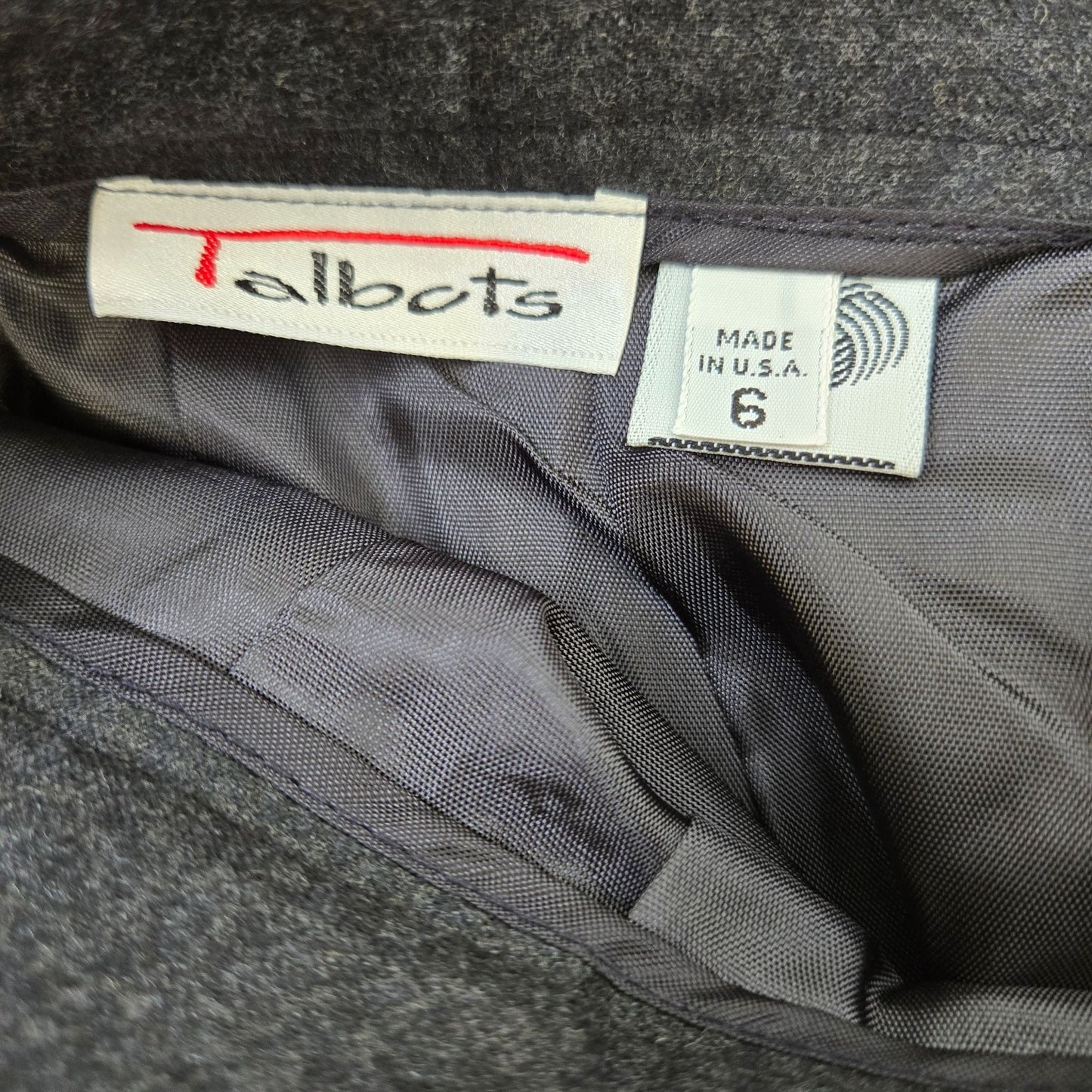 NWT Talbots 100% Worsted Wool Midi Pencil Skirt Size 6