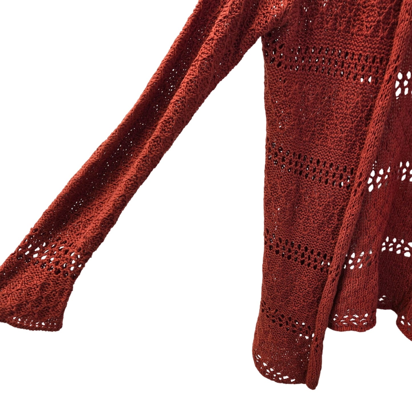 Wooden Ships Crochet Open Cardigan Sweater Size S/M