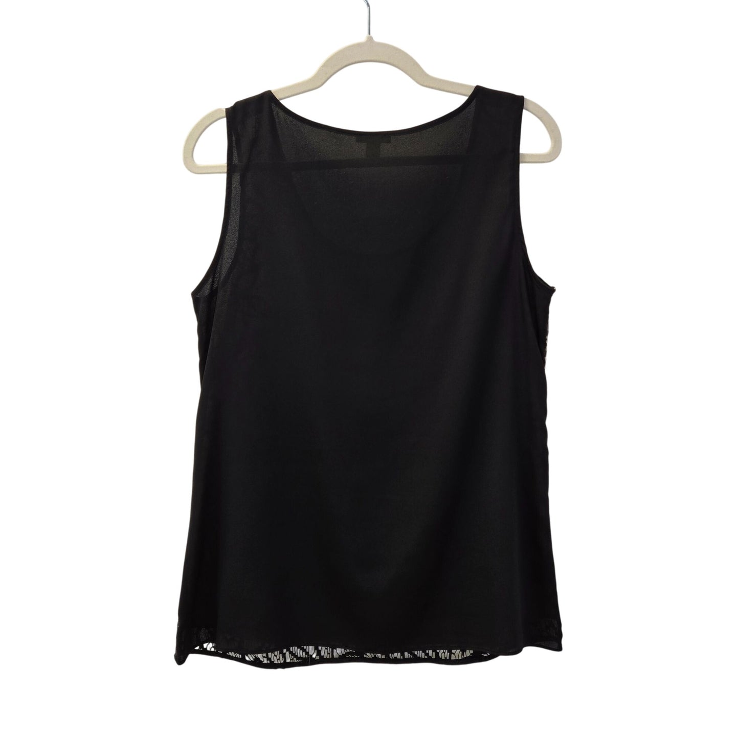 Ann Taylor Floral Lace Overlay Sleeveless Shell Blouse Size Medium