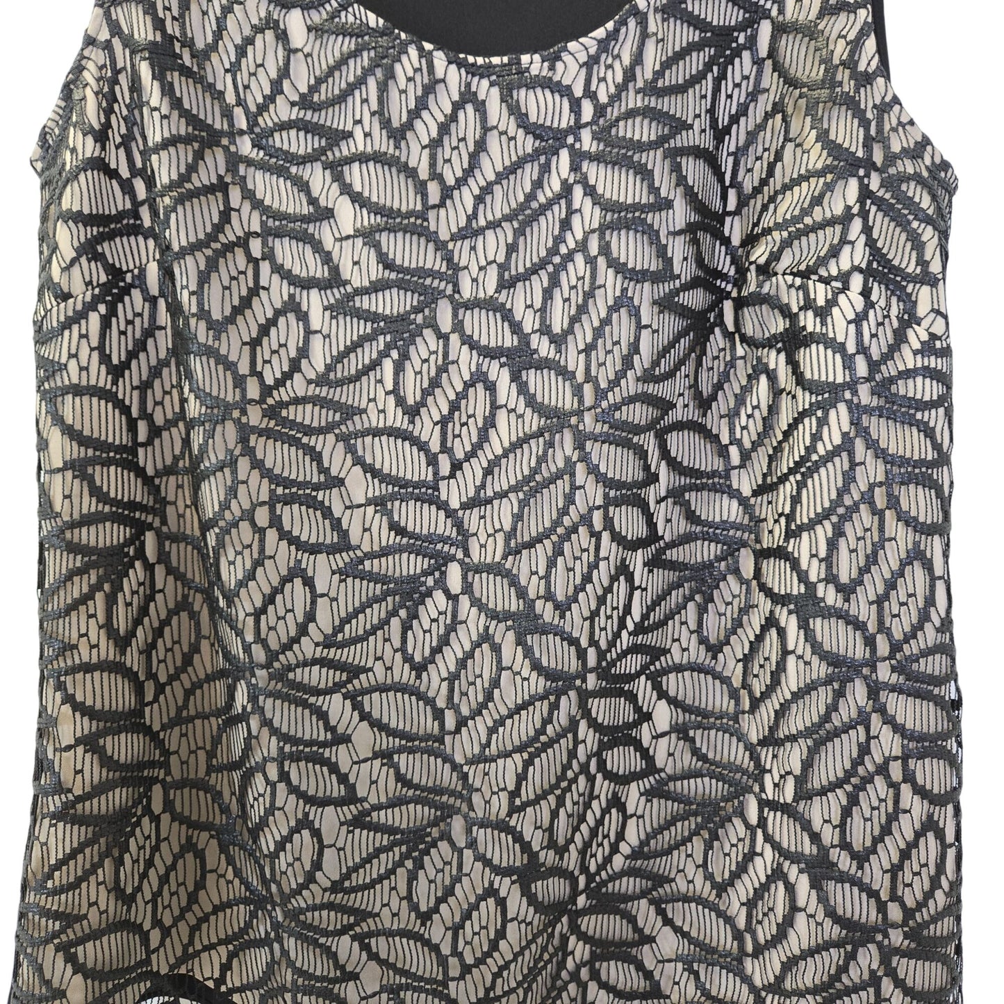 Ann Taylor Floral Lace Overlay Sleeveless Shell Blouse Size Medium