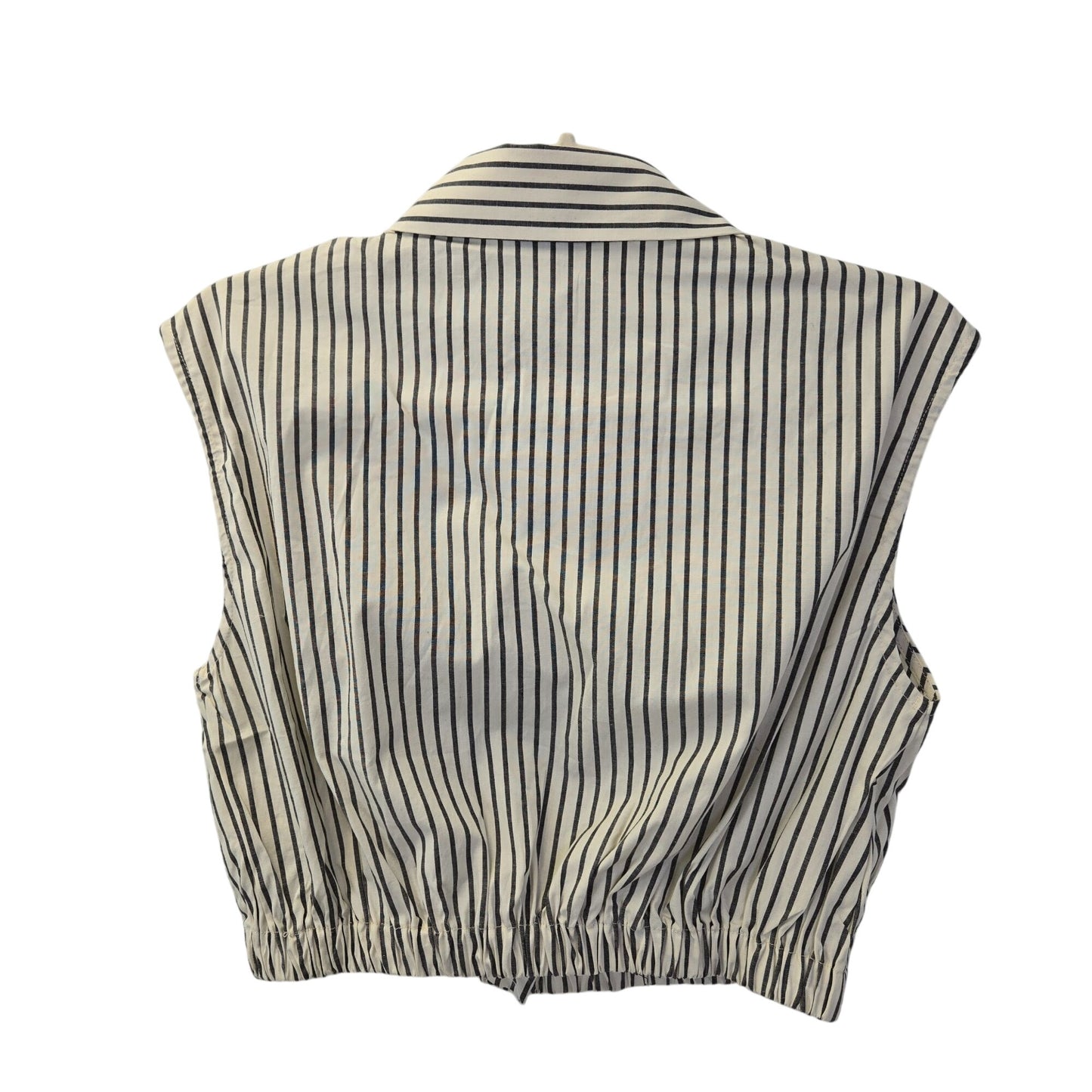 NWT WeWoreWhat Sleeveless Popover Button Down Crop Shirt Size Small