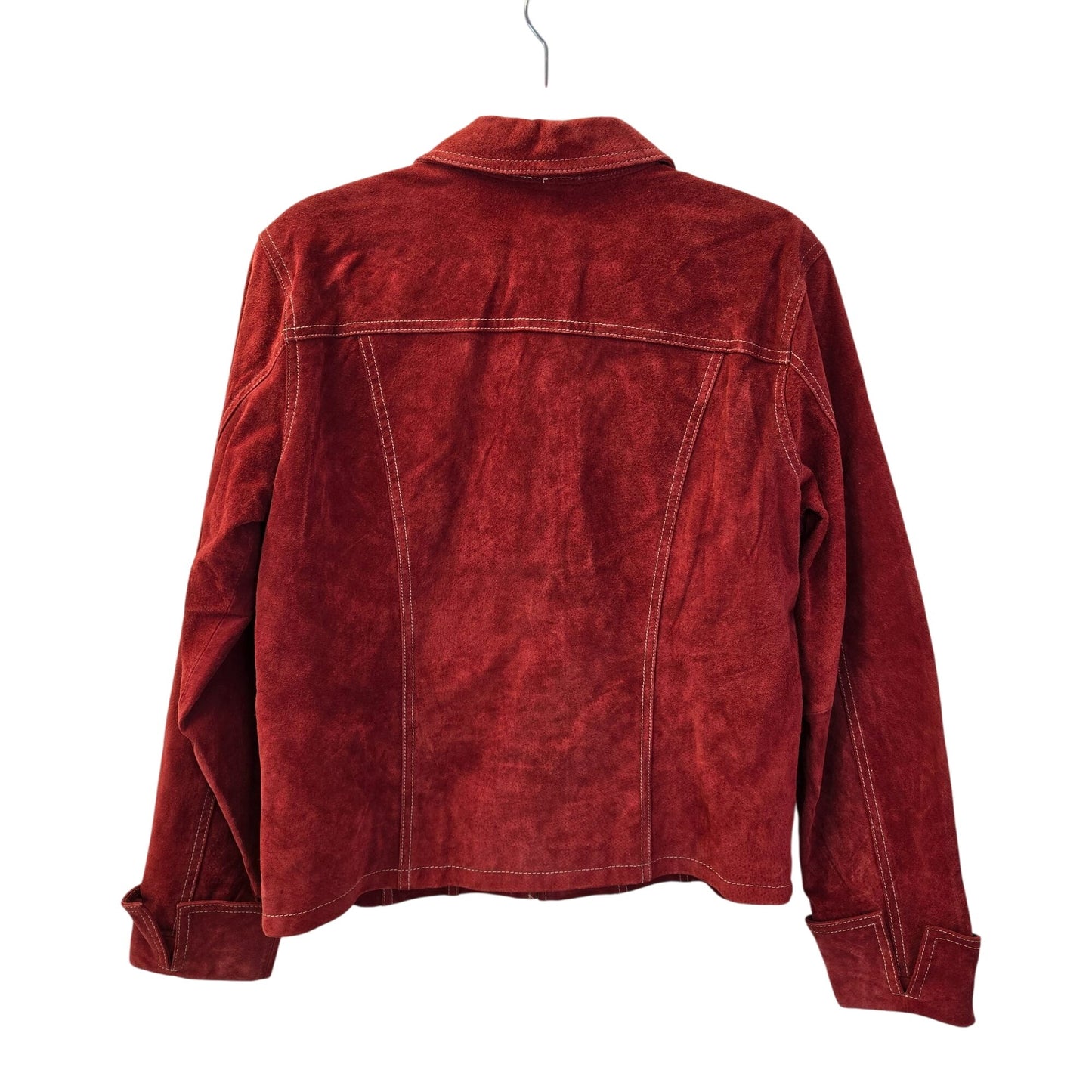 Coldwater Creek 100% Suede Leather Full Zip Jacket Size Medium