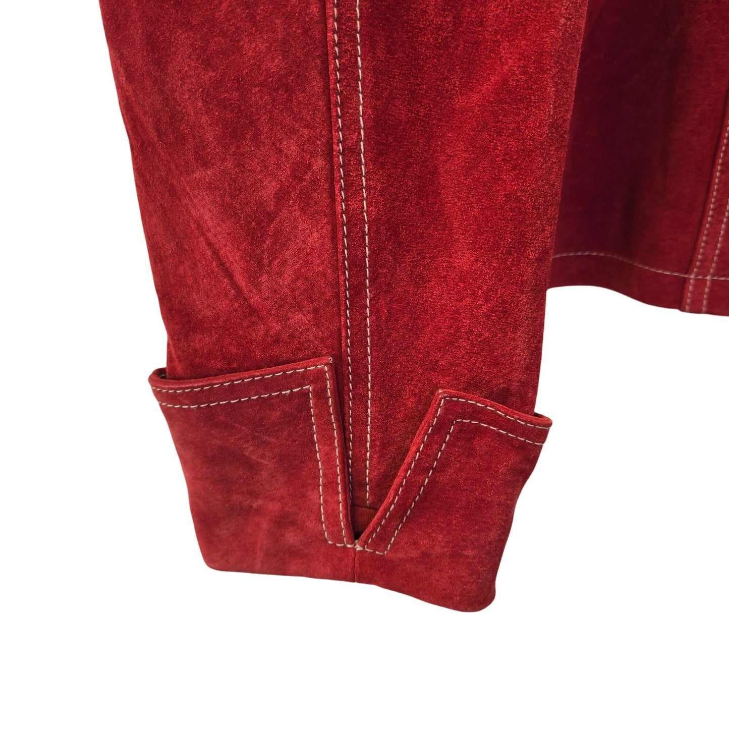 Coldwater Creek 100% Suede Leather Full Zip Jacket Size Medium