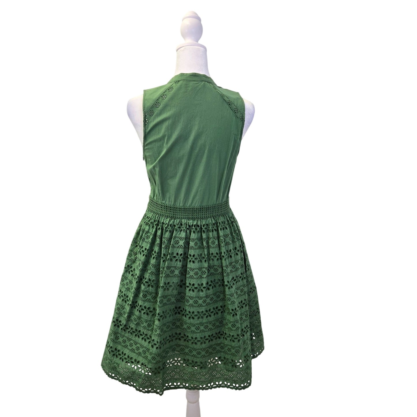Anthropologie Wolven Sleeveless Fit and Flare Eyelet Detail Dress Size 2