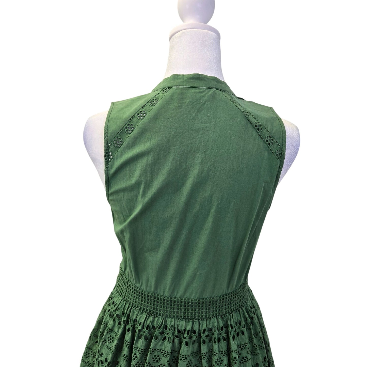 Anthropologie Wolven Sleeveless Fit and Flare Eyelet Detail Dress Size 2