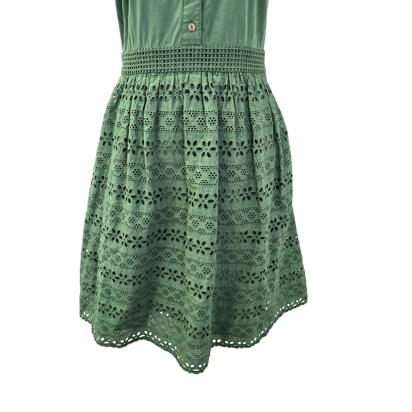 Anthropologie Wolven Sleeveless Fit and Flare Eyelet Detail Dress Size 2