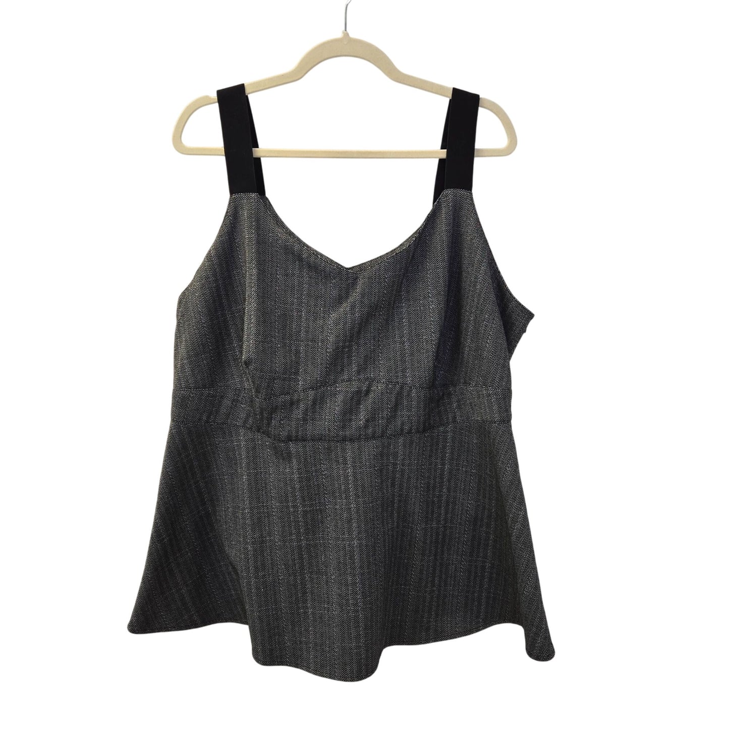 Torrid Grey Chevron Ponte Peplum Sleeveless Top Tank Size Torrid 3/3XL