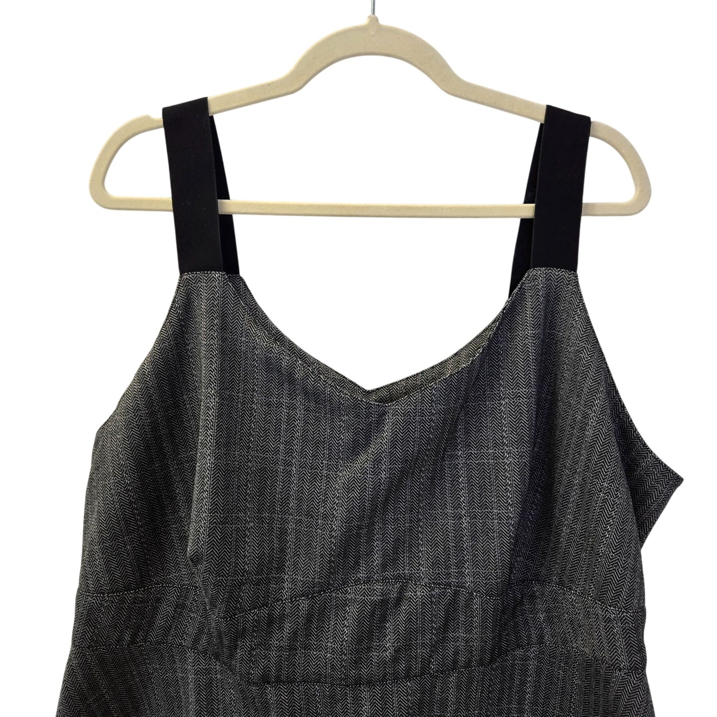 Torrid Grey Chevron Ponte Peplum Sleeveless Top Tank Size Torrid 3/3XL