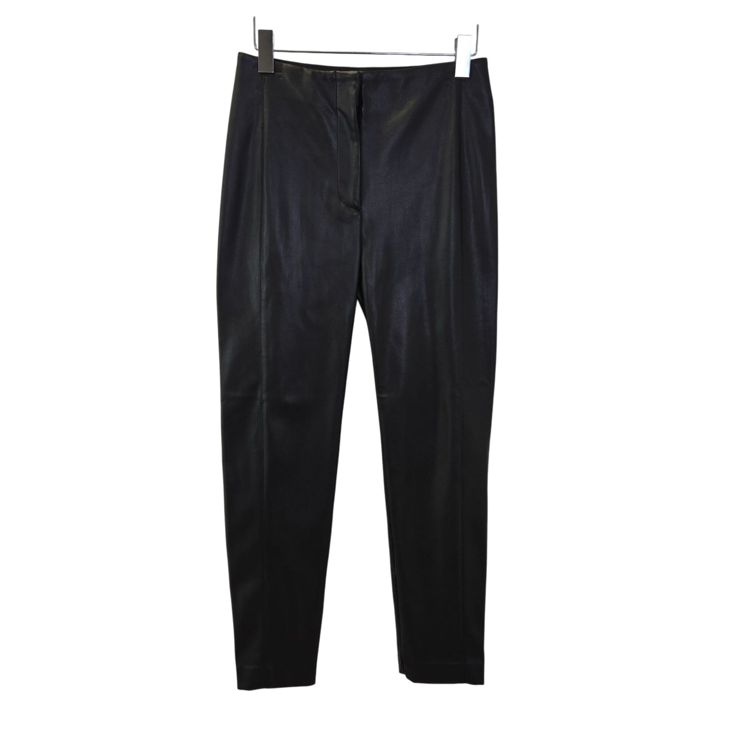 Ann Taylor Vegan Leather High Rise Split Zipper Hem Pants Size 2 Petite