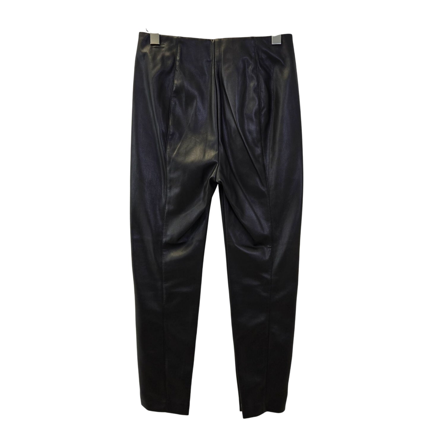 Ann Taylor Vegan Leather High Rise Split Zipper Hem Pants Size 2 Petite