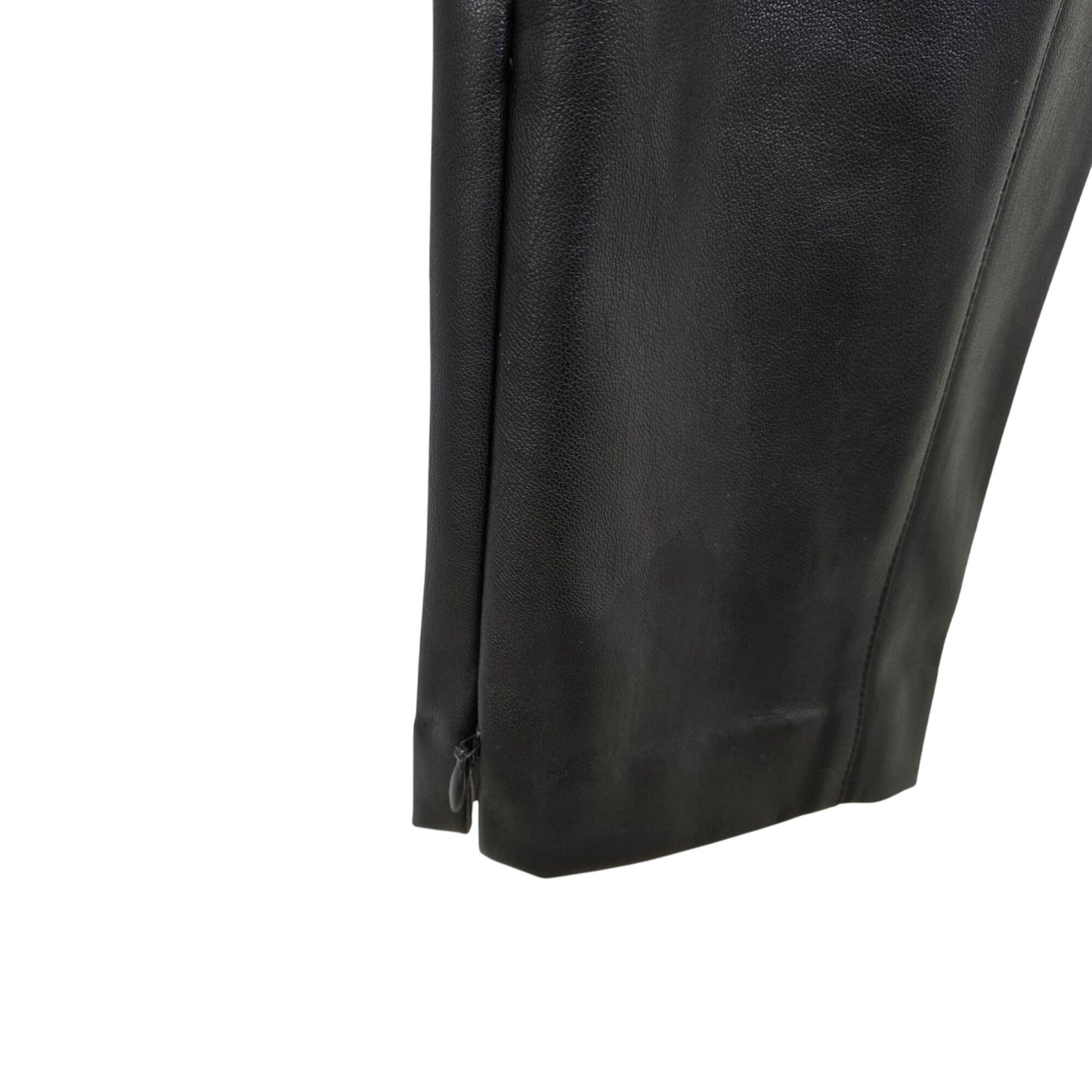 Ann Taylor Vegan Leather High Rise Split Zipper Hem Pants Size 2 Petite