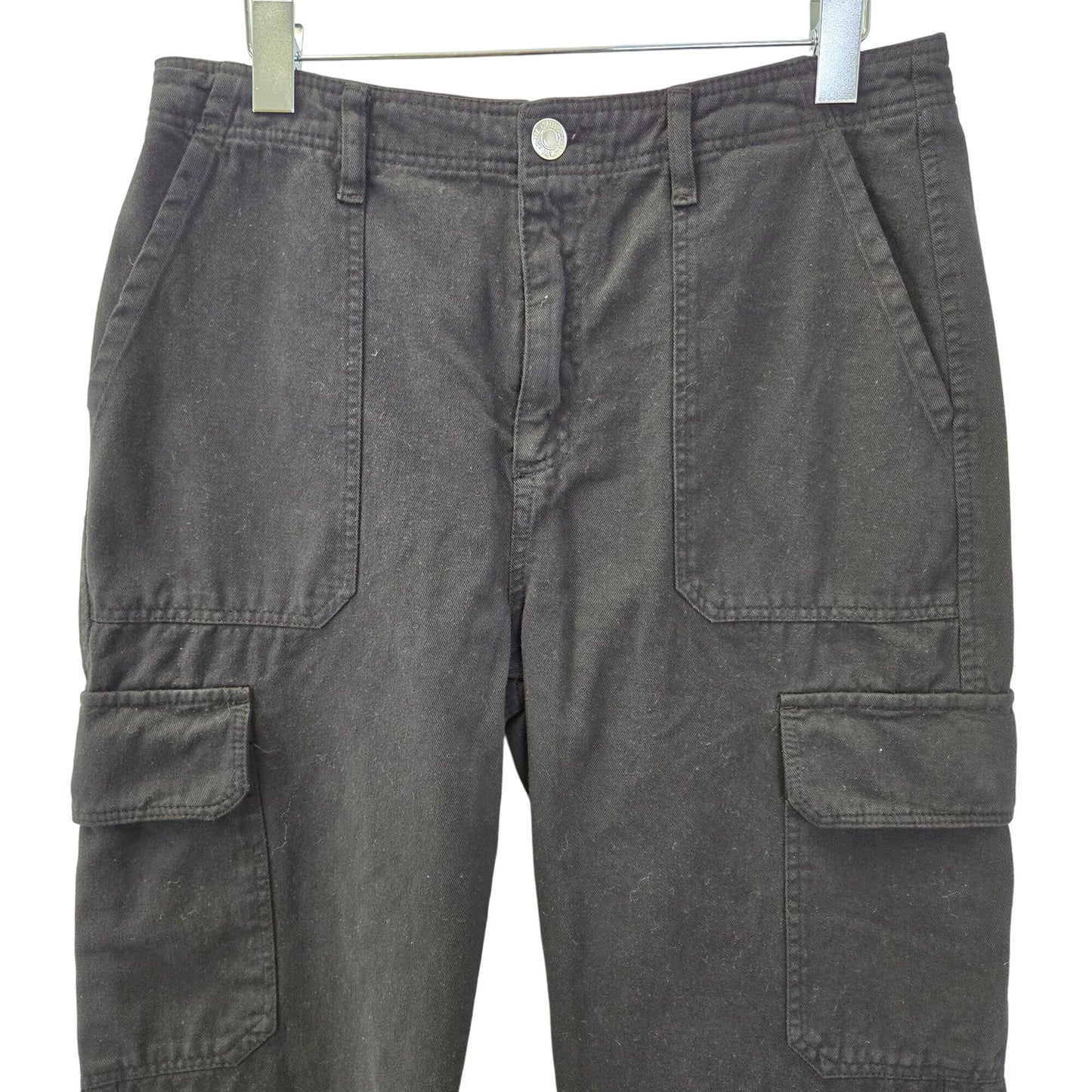Zara High Rise Wide Leg Cargo Pants Jeans Size 8