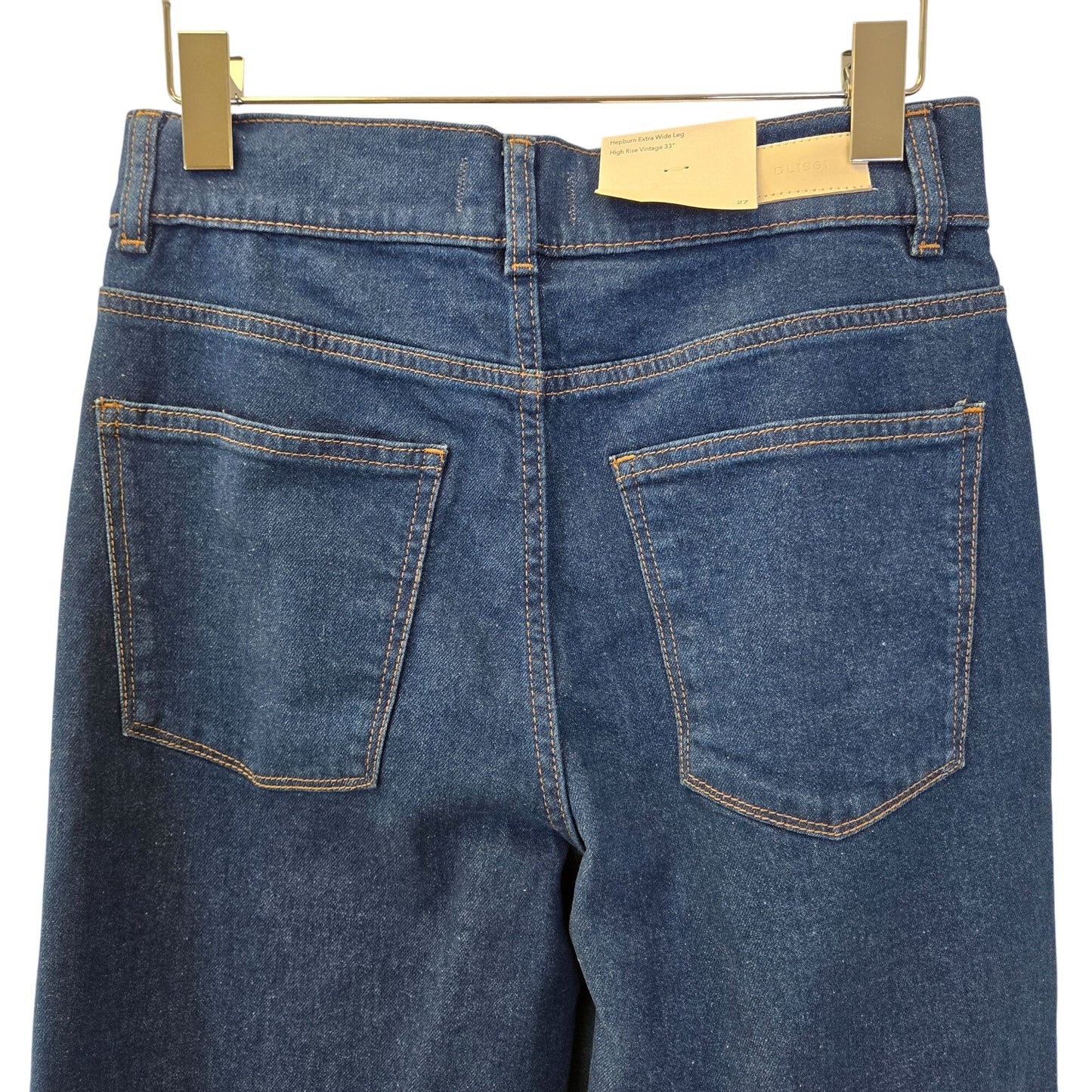NWT DL1961 Hepburn Extra Wide Leg High Rise Jeans Size 27