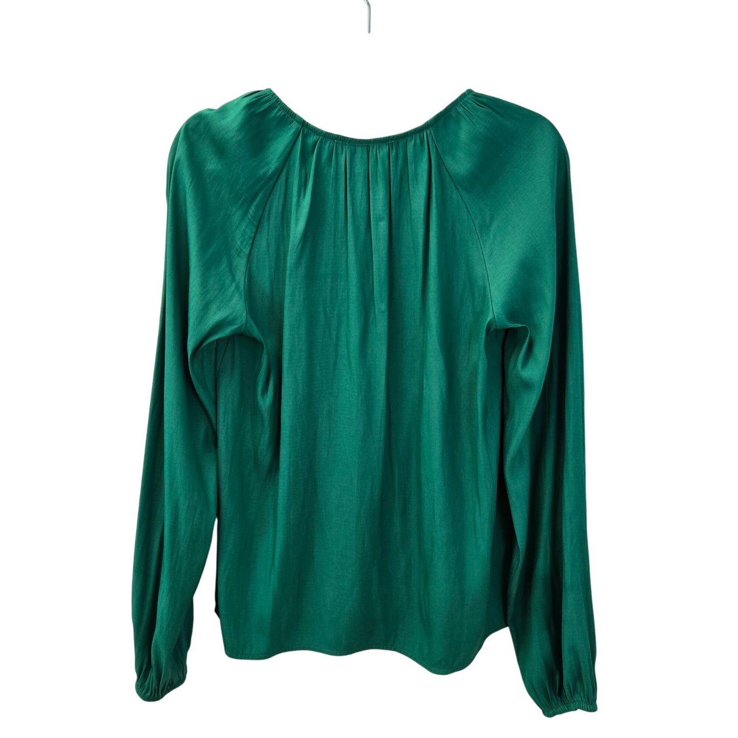 Loft Kelly Green V-neck Popover Blouse Size Small