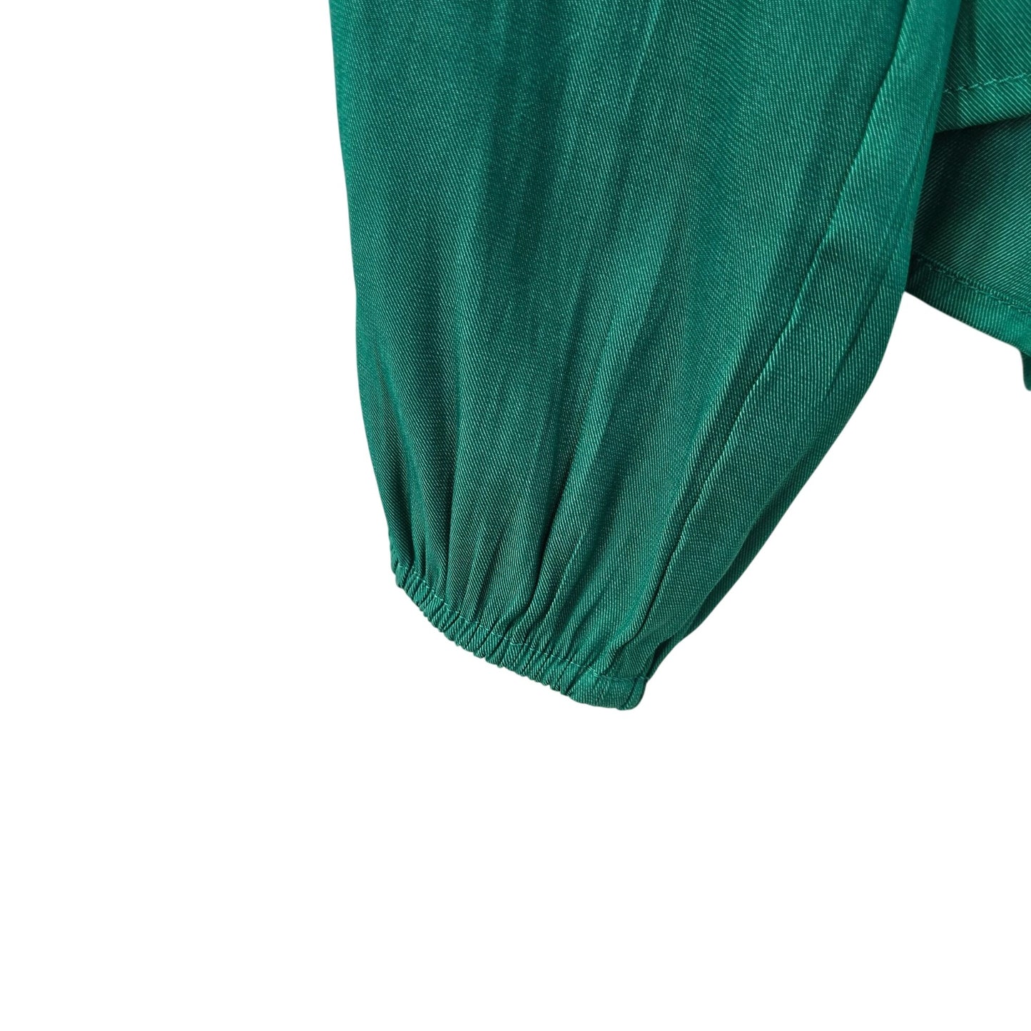 Loft Kelly Green V-neck Popover Blouse Size Small