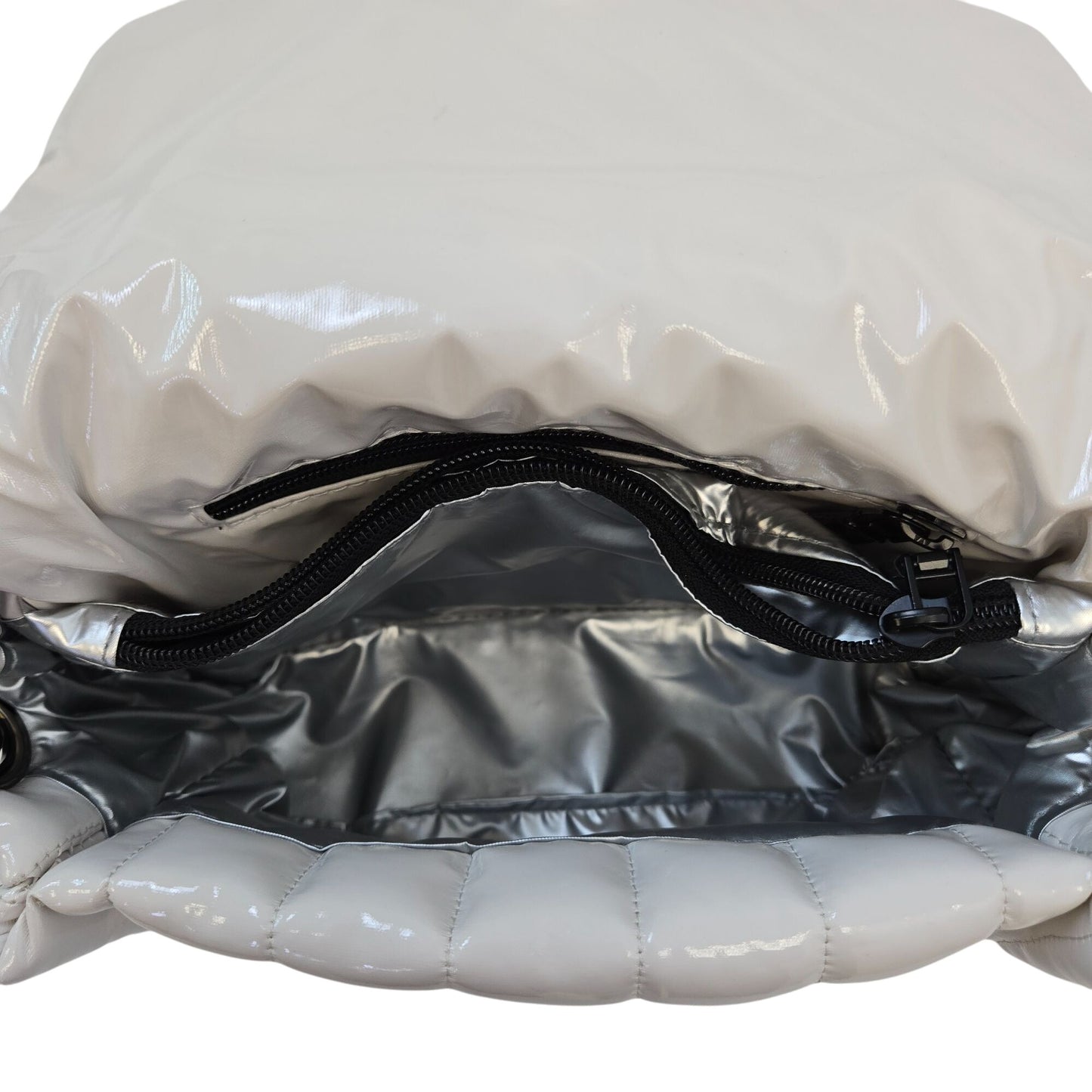 Think Royln White Puffer Bar Handbag