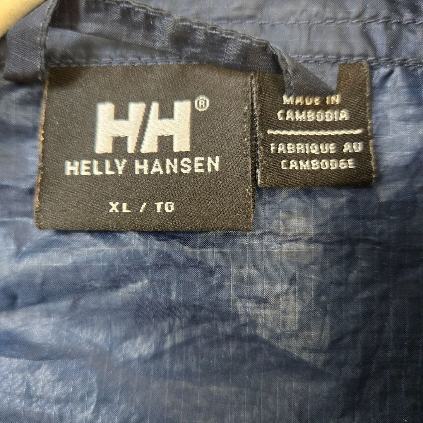 Helly Hansen Blue Color Block Full Zip Packable Windbreaker Jacket Size XL