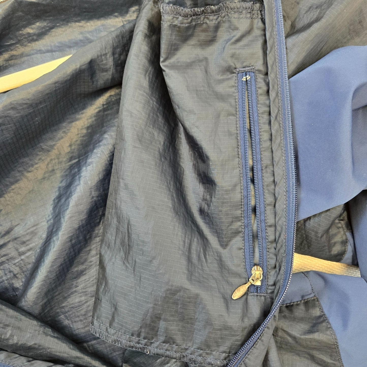 Helly Hansen Blue Color Block Full Zip Packable Windbreaker Jacket Size XL