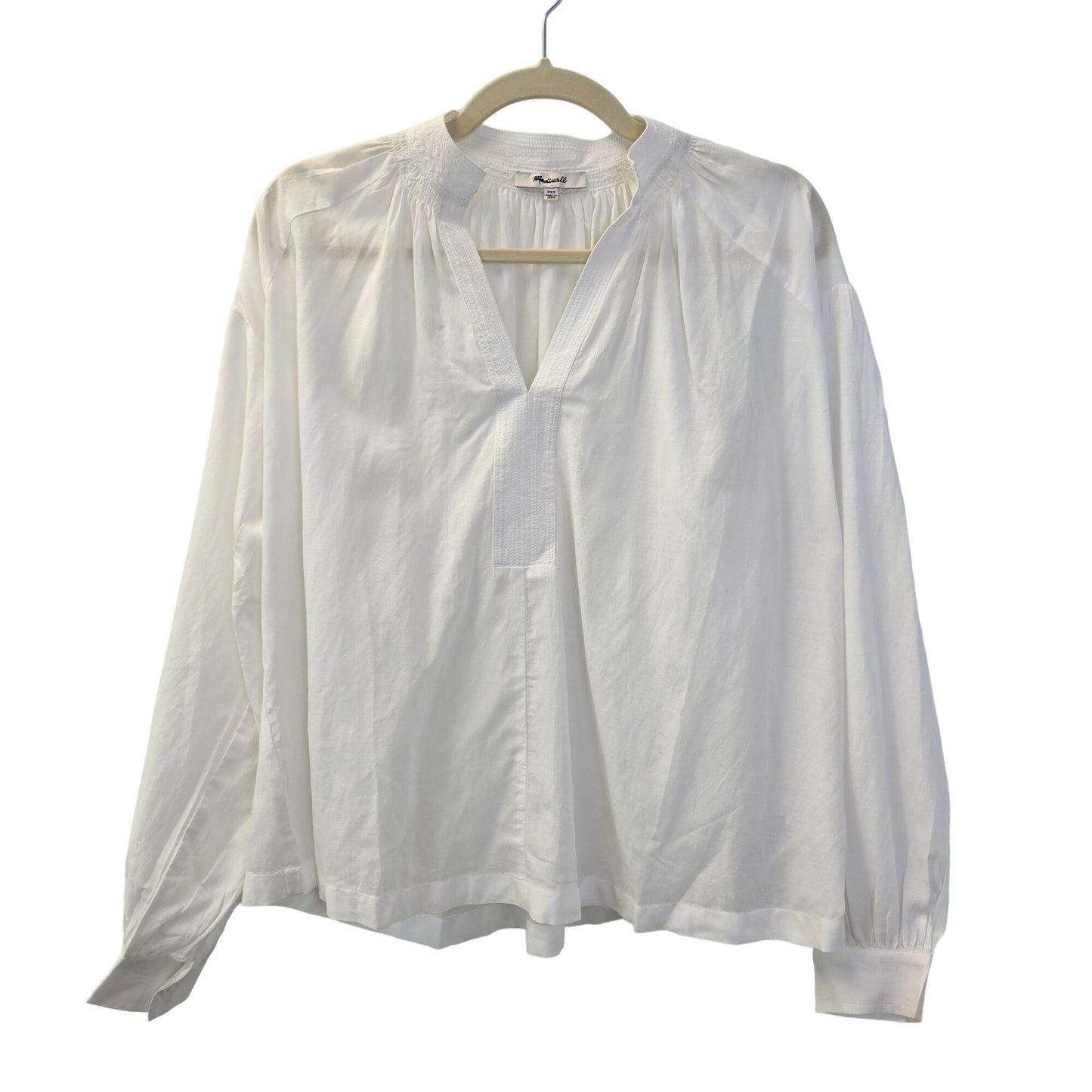 NWT Madewell Boho Shirred Oversized Popover Top Size XS