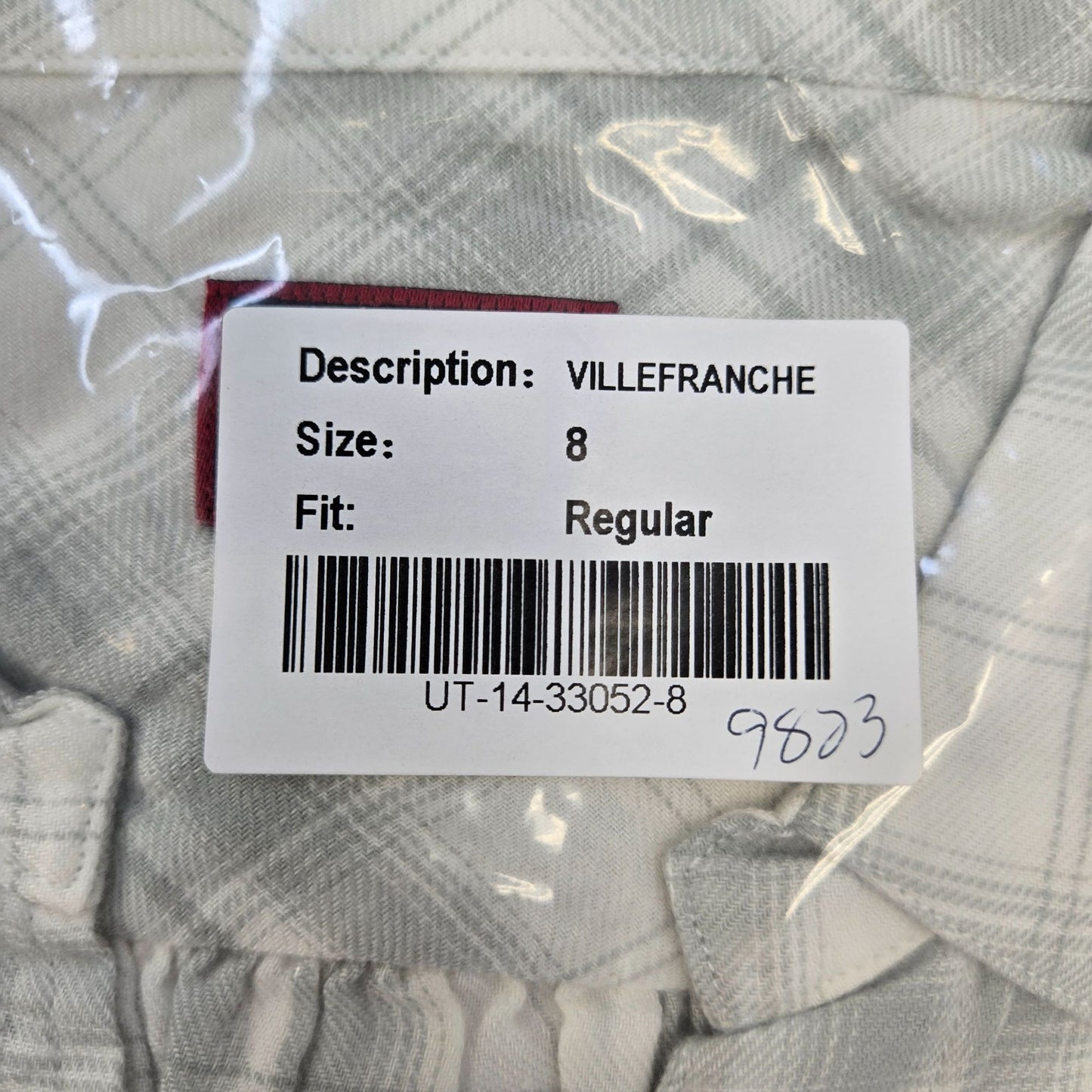 NWT UNTUCKit Villefranche Plaid Cap Sleeve Button Down Shirt Size 8