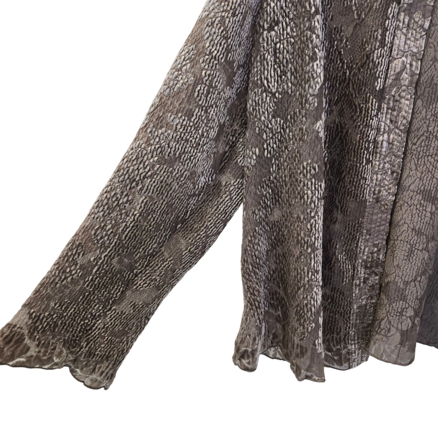 Chico's Floral Velvet Accent Open Jacket Size Chico's 3/XL
