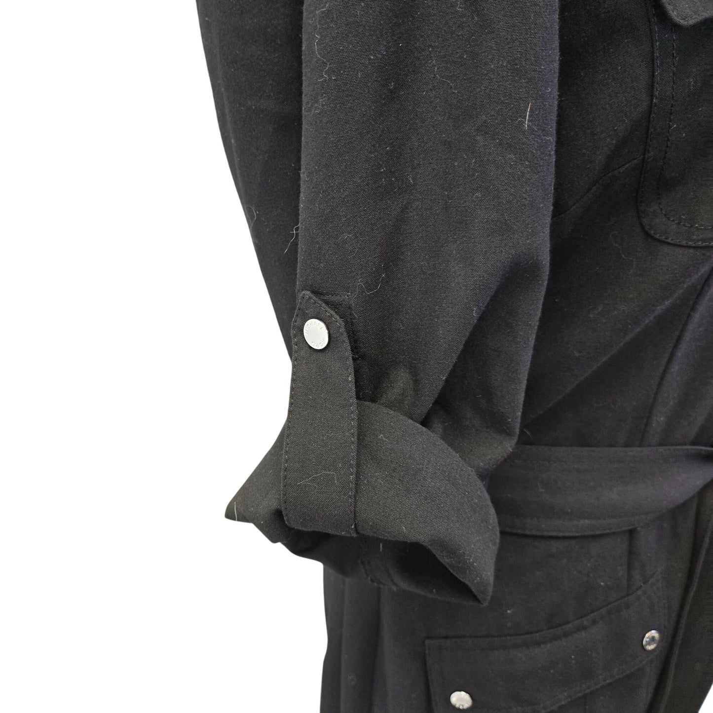 Michael Michael Kors Front Zip Belted Utility Dress Size Large