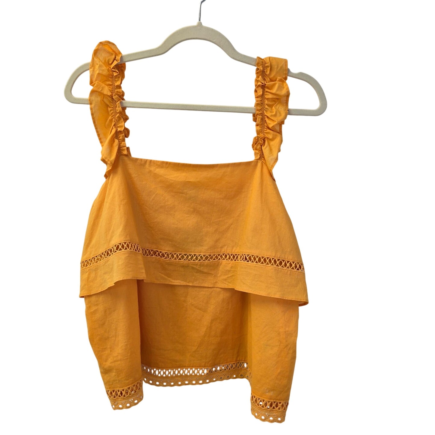 NWT Cremieux Penelope Ruffle Shoulder Layered Blouse Size Large