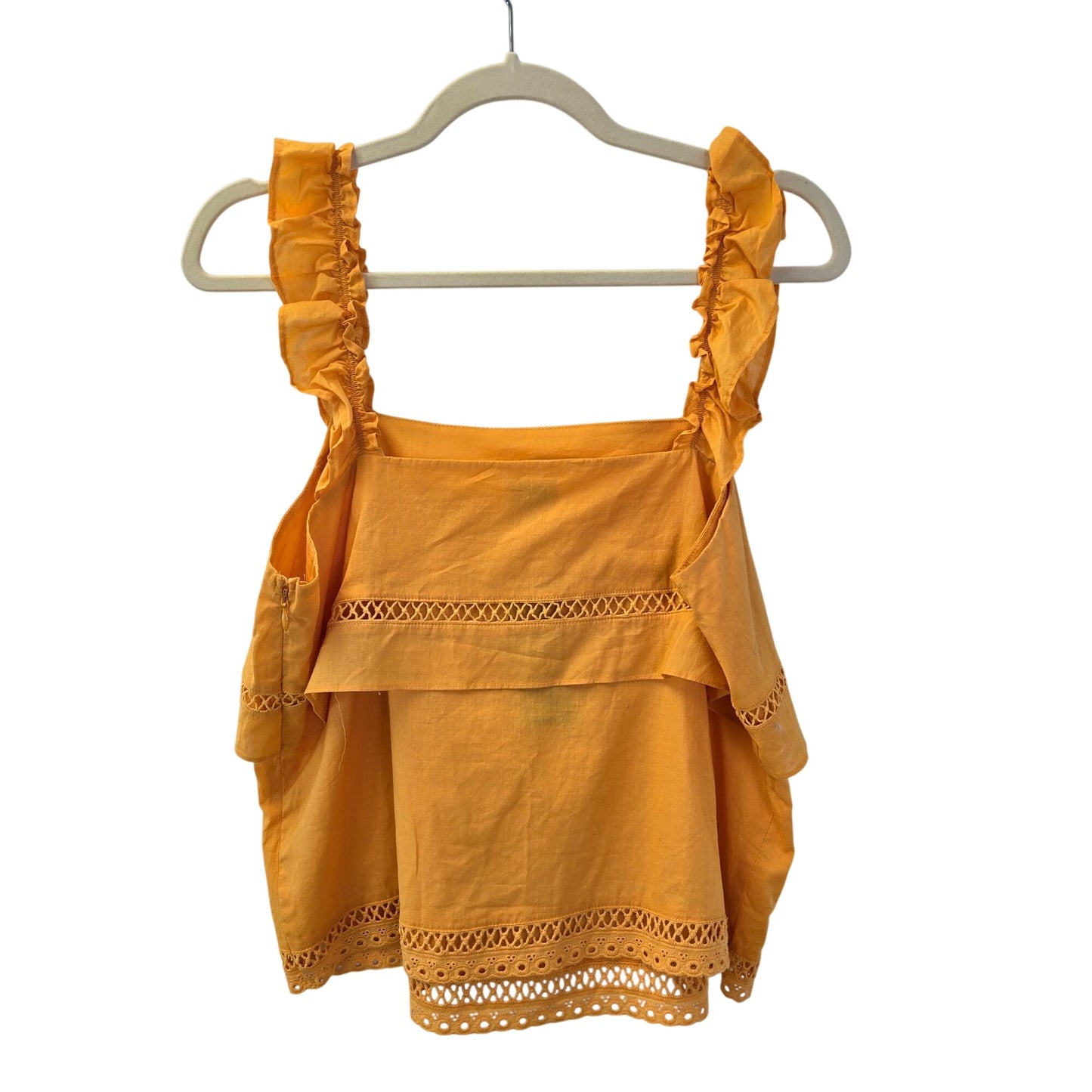NWT Cremieux Penelope Ruffle Shoulder Layered Blouse Size Large