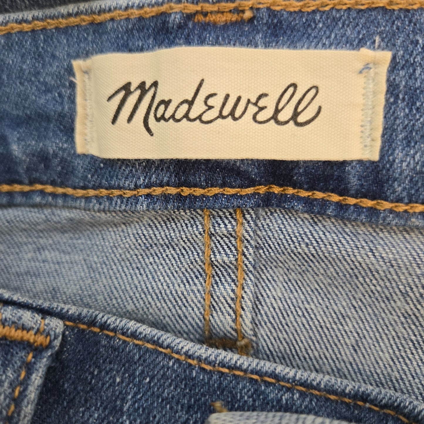 Madewell 10" High Rise Skinny Button Fly Closure Jeans Size 27