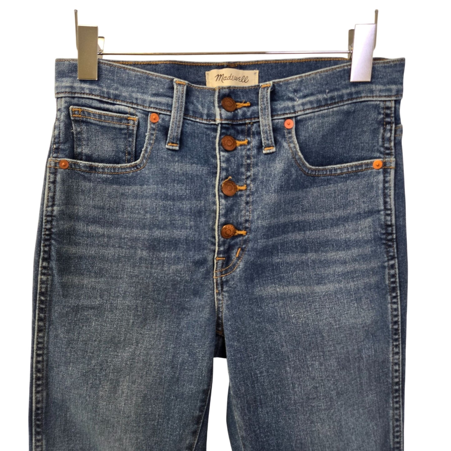 Madewell 10" High Rise Skinny Button Fly Closure Jeans Size 27