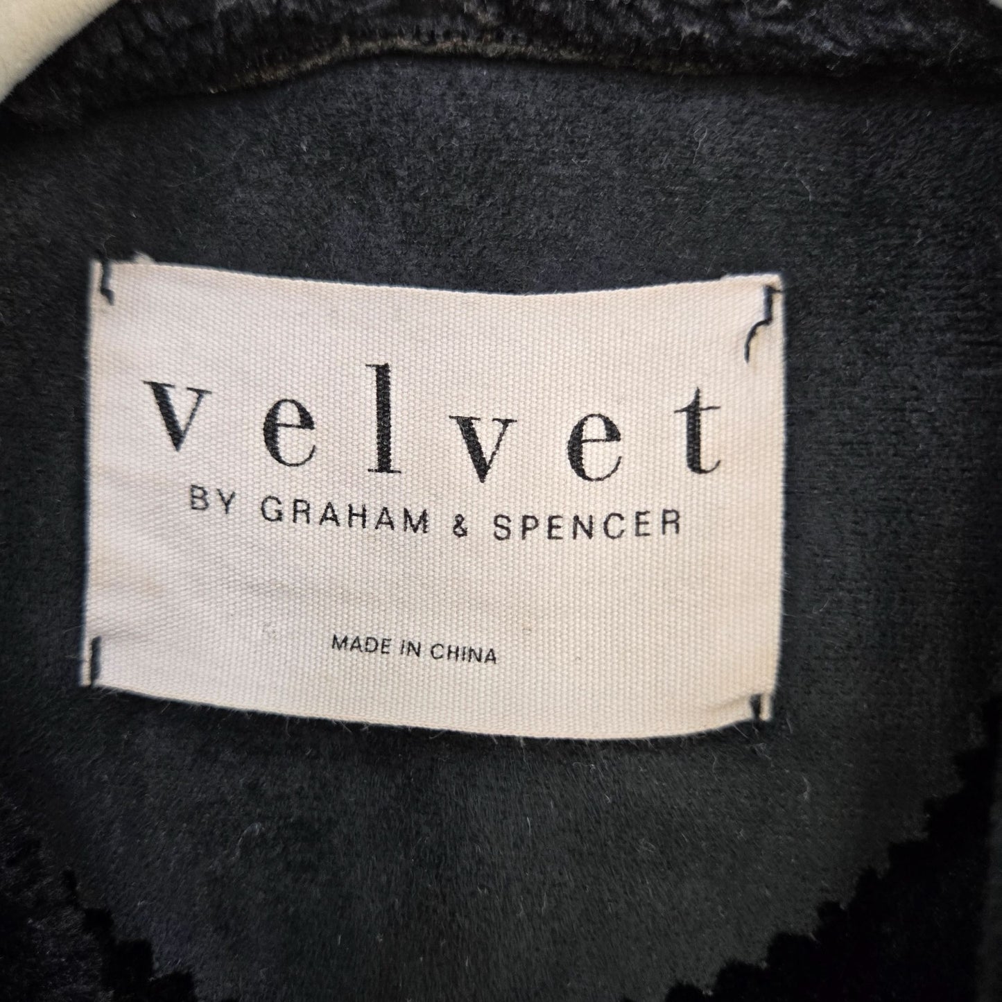 Velvet by Graham & Spencer Faux Suede Faux Fur Drape Neck Jacket Size Small