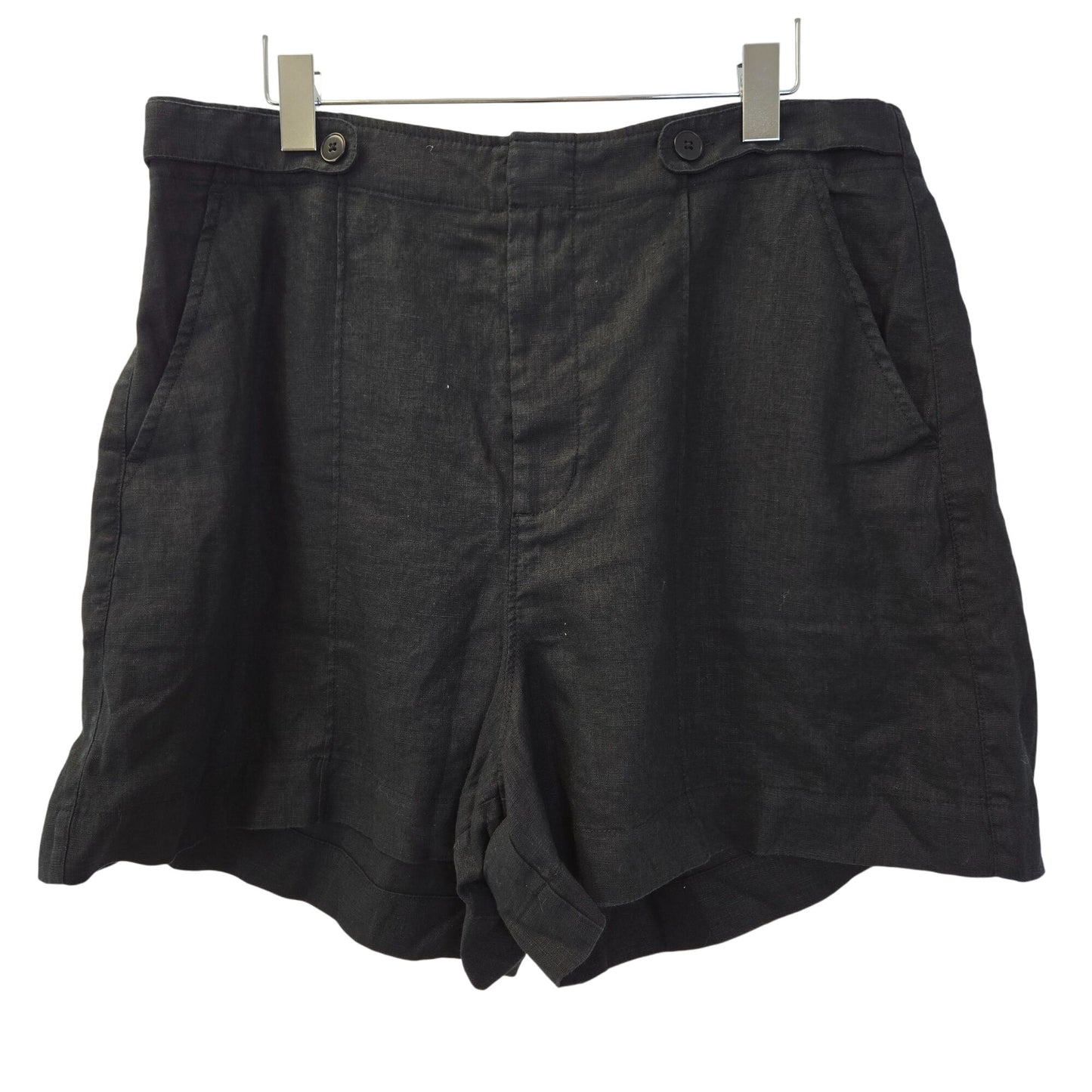 NWT Madewell Clean Tab 100% Linen High Waist Shorts Size 14