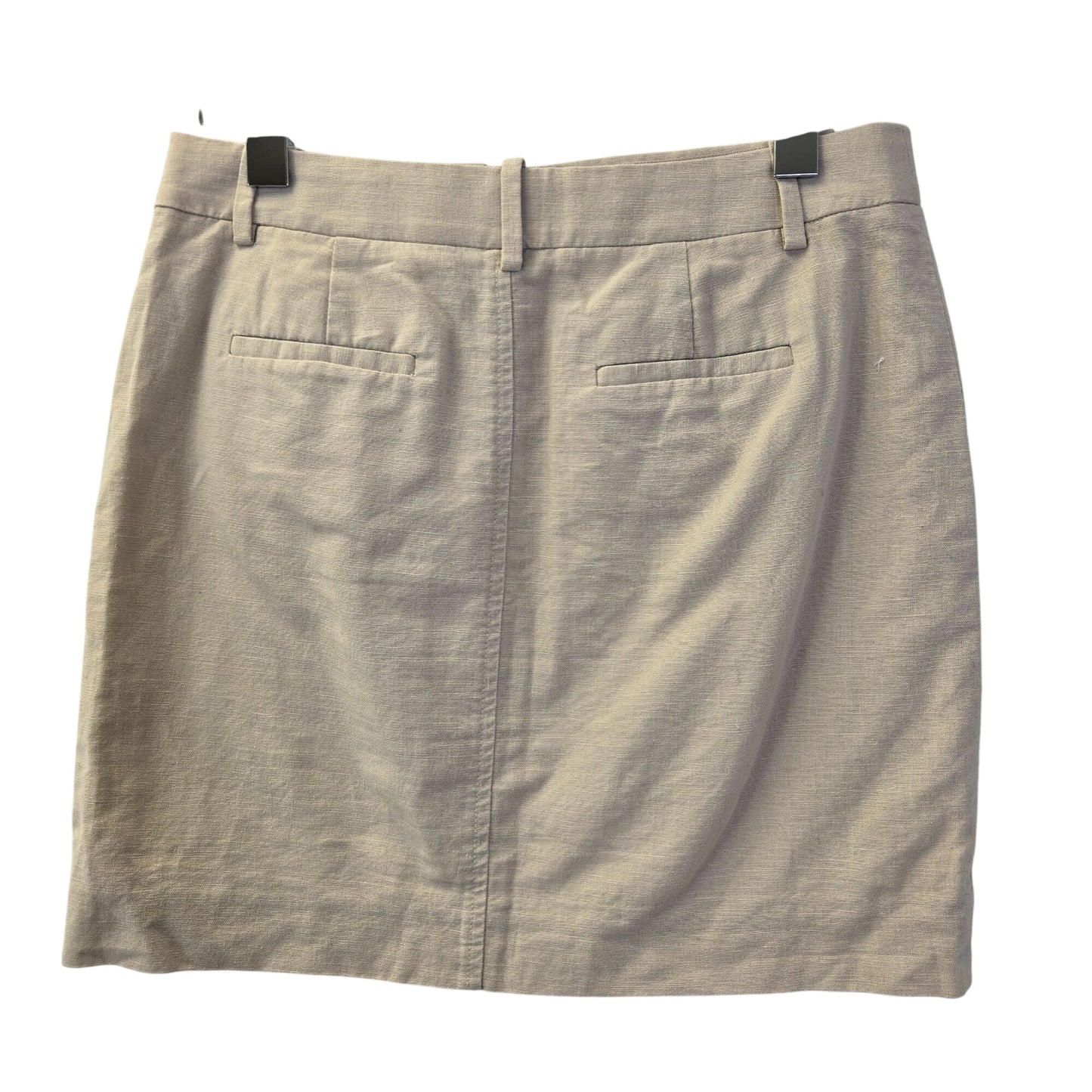 J. Crew Factory Linen Blend Asymmetrical Zip Mini Skirt Size 0