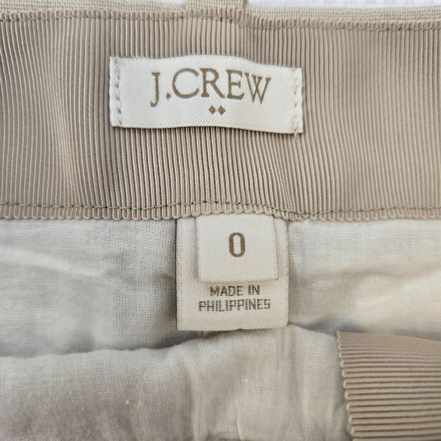 J. Crew Factory Linen Blend Asymmetrical Zip Mini Skirt Size 0