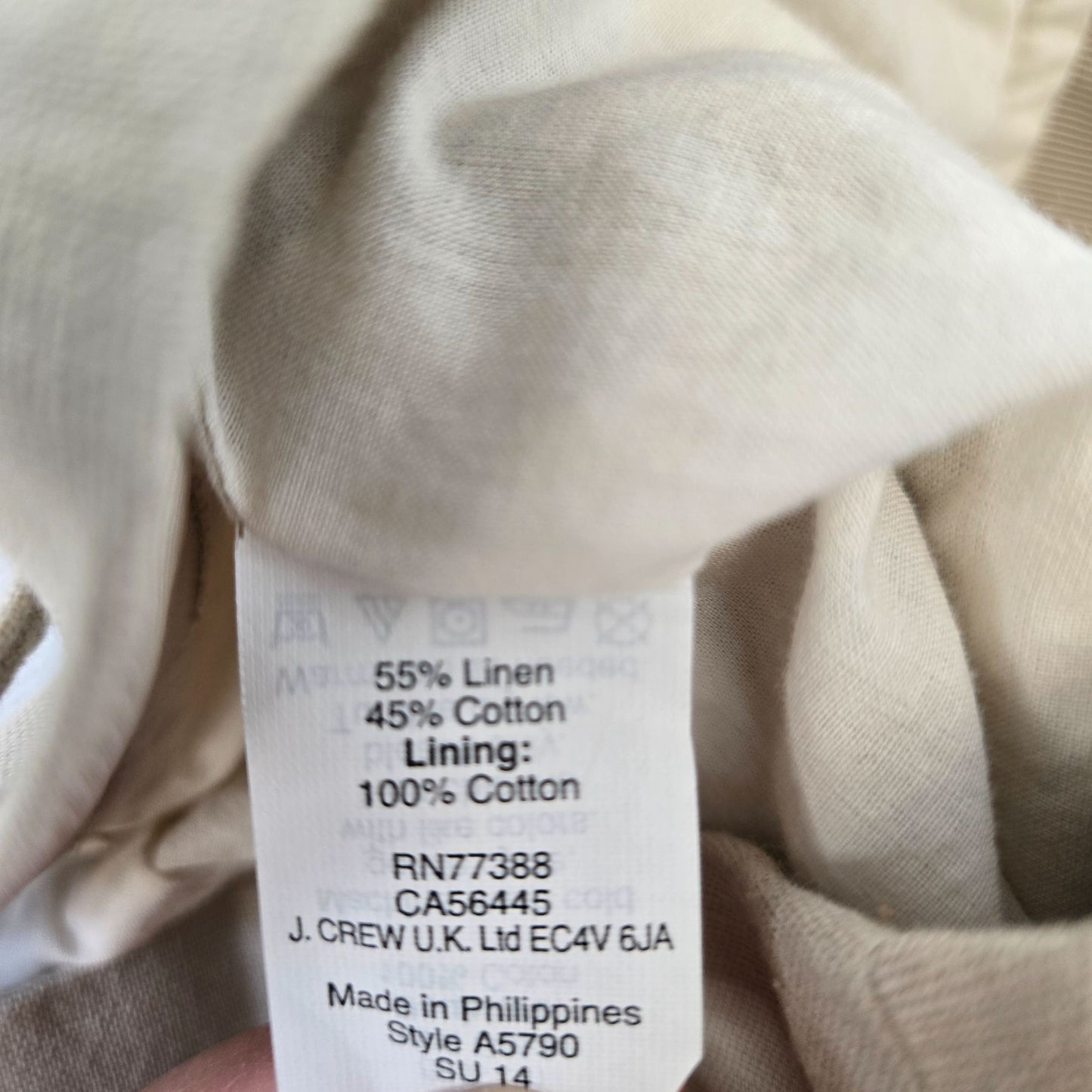 J. Crew Factory Linen Blend Asymmetrical Zip Mini Skirt Size 0